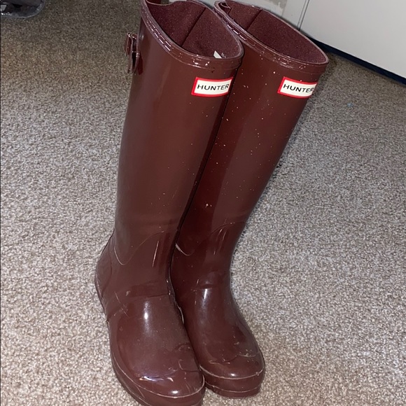 hunter maroon boots